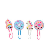 INCA-UNICORN AND DONUTS CLIPS 6 x 2.5 cm 4 u-DrShampoo - Perfumaria e Cosmética